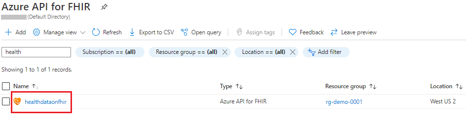 Getting Started With Azure API For FHIR - Health Data Interoperability ...